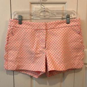 J.Crew Scalloped Polka Dot Shorts